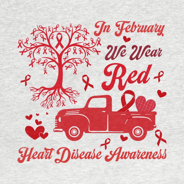 Heart Disease Awareness, In February We Wear Red, Heart Disease Awareness, Go Red, Heart Healthy by artbyhintze